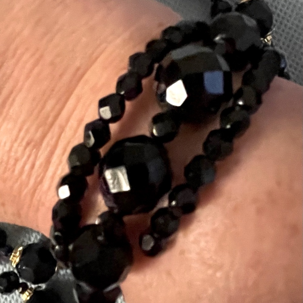 Vintage Jet/Onyx  Necklace and Bracelet Set - Picture 2 of 4